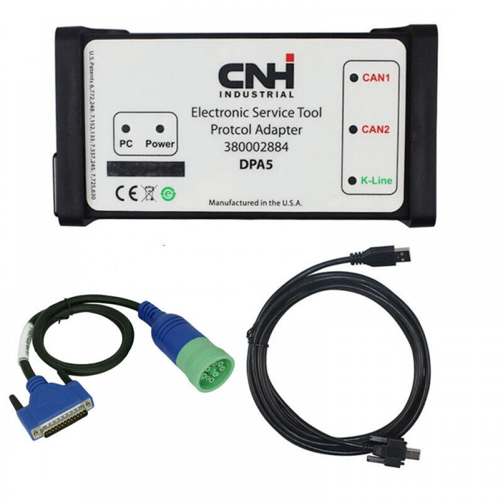 CNH DPA5 Kit Diagnostic Adapter+CNH EST 9.8 for CASE New Holland Free Shipping