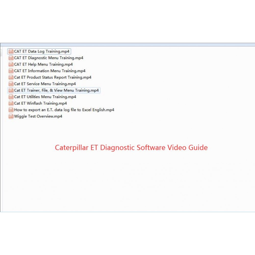 Caterpillar ET Diagnostic Video Guide for How to Use