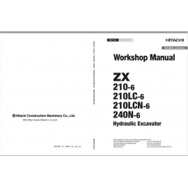 Hitachi ZX-6 Series Excavator Service Manuals PDF 2021