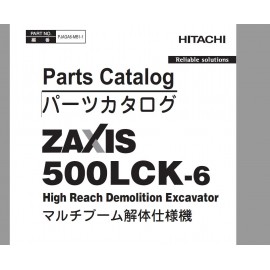 Hitachi ZX-6 Series Excavator Service Manuals PDF 2021