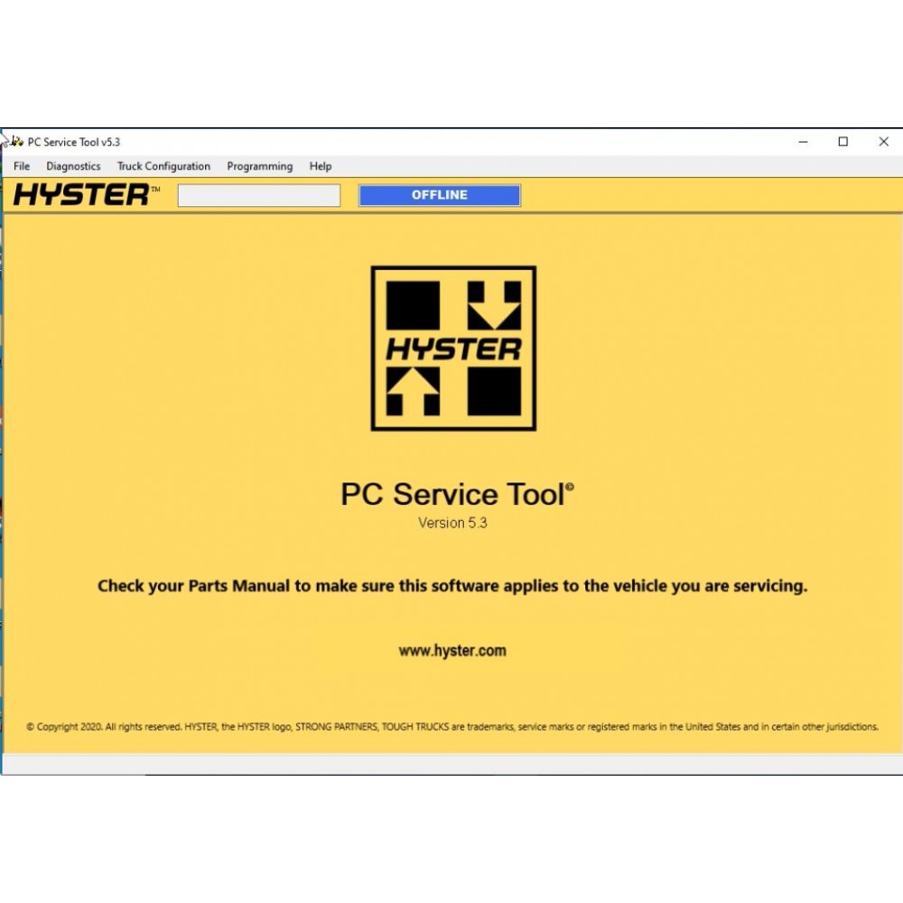 Hyster PC Service Tool V5.3 Diagnostic Software 2024